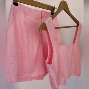 Pink linen set | lightweight